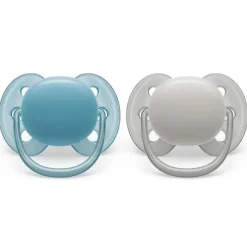 Philips Avent Avent - Chupeta Ultra Suave 2Pk Azul e Cinza, 6/18M Sale