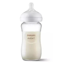Philips Avent Avent - mamadeira de vidro natural de 3 unidades com bico de resposta natural, 8 onças Outlet