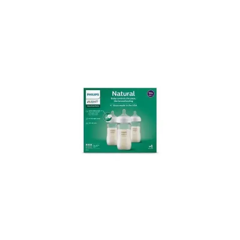 avent__mamadeira_de_vidro_SKUaftML56g_8.webp Philips Avent Avent - mamadeira de vidro natural de 3 unidades com bico de resposta natural, 8 onças Outlet