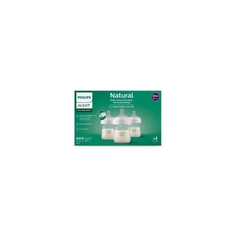 avent__mamadeira_de_vidro_SKUvj1dp2WV_4.webp Philips Avent Avent - mamadeira de vidro natural de 3 unidades com bico de resposta natural, 4 onças Best