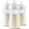 Philips Avent Avent - Mamadeira Natural 3Pk com bico de resposta natural, transparente, 11 onças Hot
