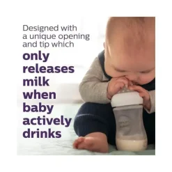 Philips Avent Avent - Mamadeira Natural 3Pk com bico de resposta natural, transparente, 11 onças Hot