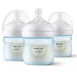 Philips Avent Avent - Mamadeira Natural 3Pk com bico de resposta natural, azul, 4 onças Clearance
