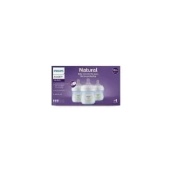 Philips Avent Avent - Mamadeira Natural 3Pk com bico de resposta natural, azul, 4 onças Clearance