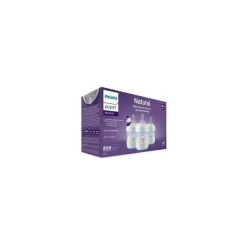 Philips Avent Avent - Mamadeira Natural 3Pk com bico de resposta natural, azul, 4 onças Clearance