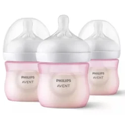 Philips Avent Avent - Mamadeira Natural 3Pk com bico de resposta natural, rosa, 4 onças Online