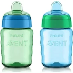 Philips Avent Avent - 2Pk My Easy Sippy Cup, Azul/Verde, 9oz New