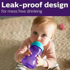 Philips Avent Avent - 2Pk My Grippy Spout Cup, Rosa/Roxo, 10oz Clearance