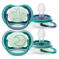 Philips Avent Avent - 2Pk Ultra Air Chupeta Noturna, Estrela Adormecida e Lua, 6/18M Outlet