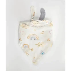 Little Unicorn Babador, arco-íris e gotas de chuva reversíveis de musselina Deluxe New