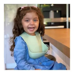 Ali + Oli Babador de bebê de silicone enrola e fica fechado (sálvia clara) Hot