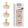 Bibs Babadores - chupetas de 0 a 6 meses, chupetas de 3 unidades, bico simétrico sem BPA, blush New