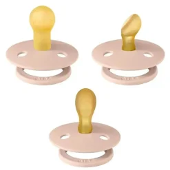 Bibs Babadores - chupetas de 0 a 6 meses, chupetas de 3 unidades, bico simétrico sem BPA, blush New