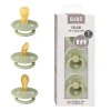 Bibs Babadores - chupetas de 0 a 6 meses, chupetas de 3 unidades, bico simétrico sem BPA, sálvia Best