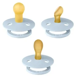 Bibs Babadores - chupetas de 0 a 6 meses, chupetas de 3 unidades, bico simétrico sem BPA, azul bebê Outlet