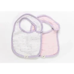 Piccolo Bambino Babadores de musselina rosa 2 pk para menina Fashion