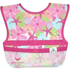 Iplay Babadores - Snap & Go Wipe-Off (3Pk), Rosa Shell Floral, 9-18 meses Hot