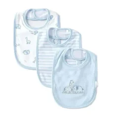 Little Me Babadores Safari 3Pk tamanho único - azul Best