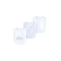 Little Me Babadores World 3 unidades tamanho único - branco New