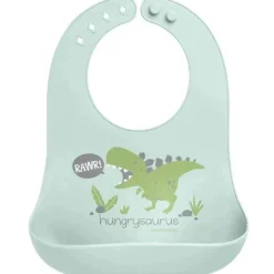 Stephen Joseph Babadores 100% silicone para meninos, Dino Fashion