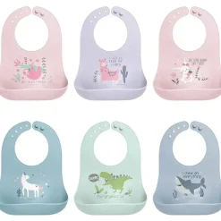 Stephen Joseph Babadores 100% silicone para meninos, Dino Fashion