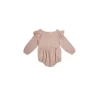 Babe Basics - Macacão de linho com manga esvoaçante, blush Outlet