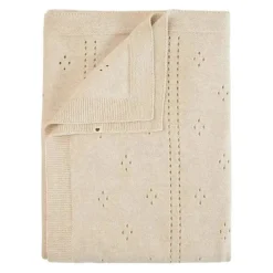 Bibs Babetes - Manta Tricotada Pointelle, Marfim Fashion