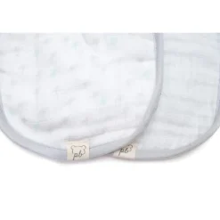 Piccolo Bambino Babetes de musselina cinza 2 pk para bebê menino Discount