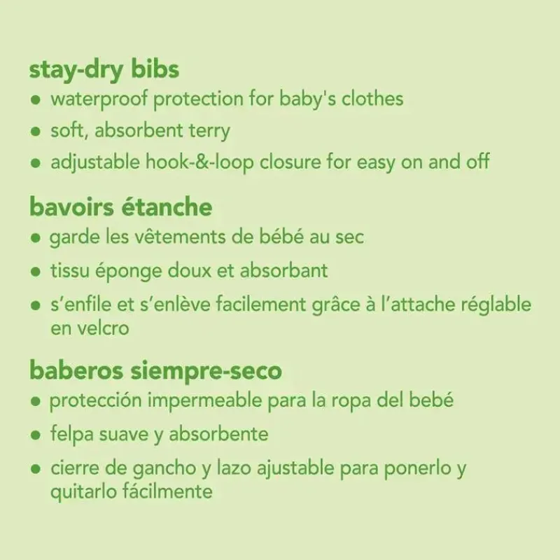 babetes_para_bebs_secos_c_SKUhTZf29sb_3.webp Green Sprouts Babetes para bebês secos com brotos verdes, pacote com 10 Discount