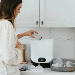 Baby Brezza - Máquina esterilizadora de mamadeira 4 em 1, esterilização elétrica a vapor de maior capacidade Clearance