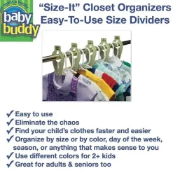 Baby Buddy - 5 unidades de organizadores de armário tamanho grande, branco Discount