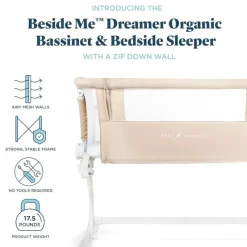 Baby Delight - Berço Beside Me Dreamer, ajuste de altura em 6 posições, aveia orgânica Online