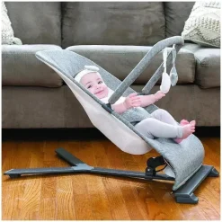 Baby Delight - Segurança portátil Alpine Deluxe, 0-6 meses, Charcoal Tweed Hot