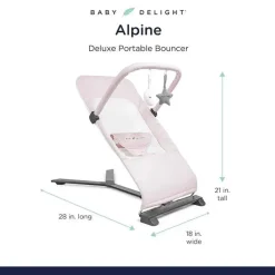 Baby Delight - Segurança portátil Alpine Deluxe, rosa peônia Hot