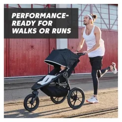 Baby Jogger - Carrinho de corrida individual Summit X3, preto meia-noite New