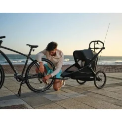 Baby Jogger - City Prix™ Jogger X Bike Trailer Stroller, Ambition Preto Sale