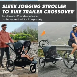 Baby Jogger - City Prix™ Jogger X Bike Trailer Stroller, Ambition Preto Sale