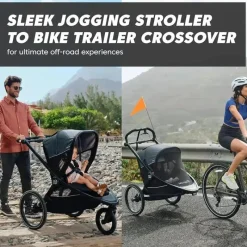Baby Jogger - City Prix™ Jogger X Bike Trailer, Ambition Black Clearance