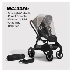 Baby Jogger - Pacote de carrinho City Sights, marfim fosco Discount