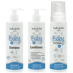 Baby Jolie - conjunto de cuidados com os cabelos para bebês e crianças pequenas (shampoo, condicionador e shampoo de espuma), sem rasgos Online
