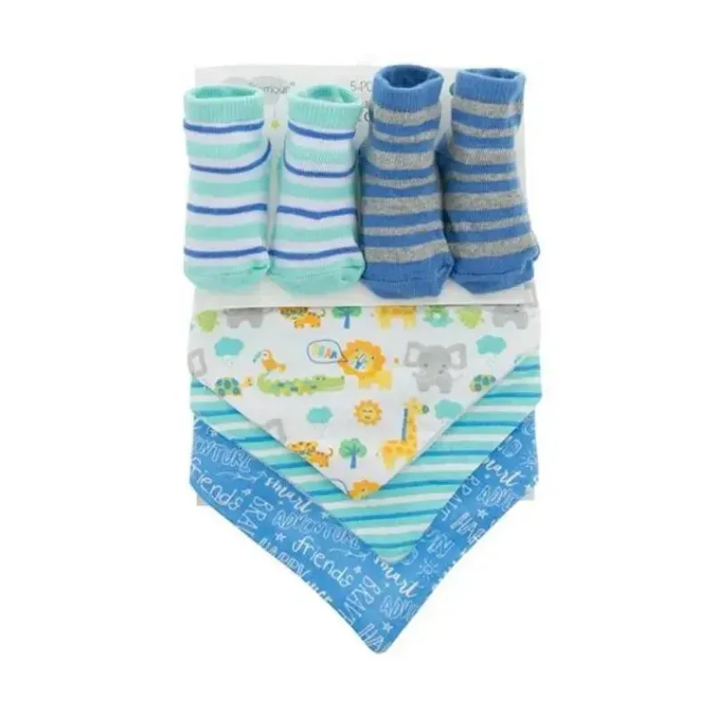baby_king__pk_baby_boy_bo_SKUvYF51OaU_0.webp Baby King - 2Pk Baby Boy Bootie e 3Pk Bandana Bib Safari Animals, Azul Online