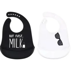 Baby Vision - 2 unidades babadores de silicone tamanho único, mas primeiro leite Clearance