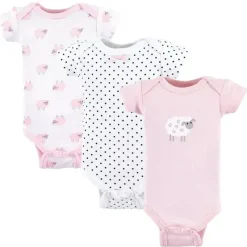 Baby Vision - Body de bebê menina 3 peças, prematuro, ovelha rosa Best