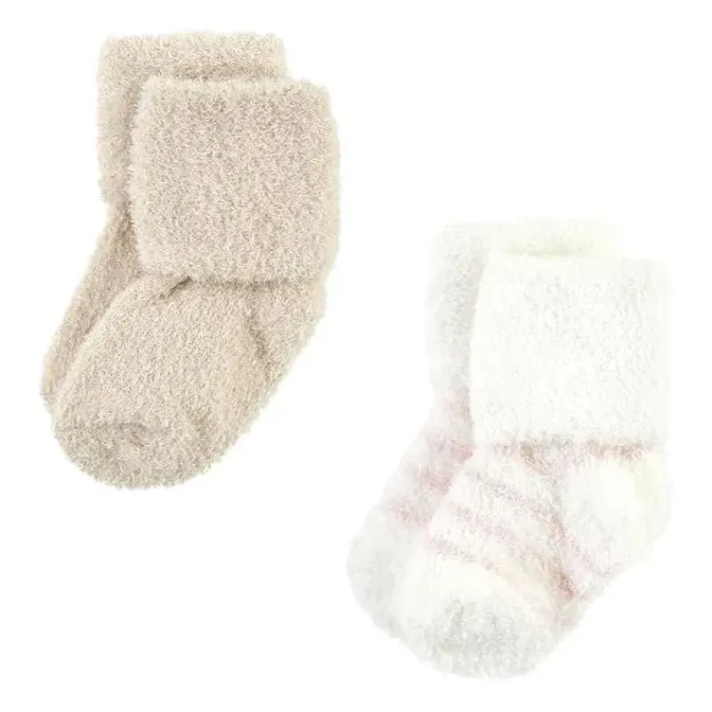 baby_vision__chenille_soc_SKU4vccJQwt_3.webp Baby Vision - Chenille Socks 8Pk, Pink Neutral Stripe - Medium New
