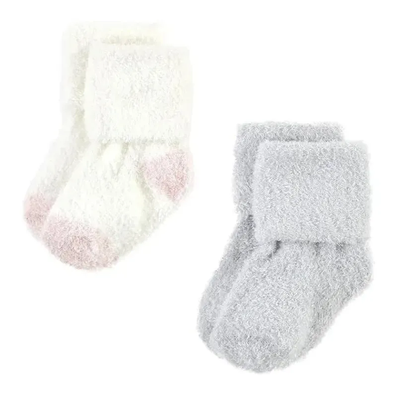 baby_vision__chenille_soc_SKU4vccJQwt_4.webp Baby Vision - Chenille Socks 8Pk, Pink Neutral Stripe - Medium New