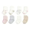 Baby Vision - Chenille Socks 8Pk, Pink Neutral Stripe - Small Sale