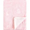 Baby Vision - Cobertor de Mink Sprout Yoga com Forro Sherpa, Jardim Rendado Hot