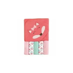 Baby Vision - conjunto de toalha com capuz e 5 toalhinhas, raposa menina Online