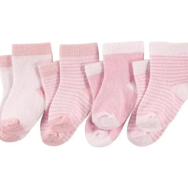 baby_vision__conjunto_de__SKUY6T28z0E_0.webp Baby Vision - Conjunto de meias para bebês Luvable Friends, 6-12M, rosa claro branco, 4 unidades New