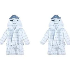 Baby Vision - Hudson Baby Unissex Roupão de banho de pelúcia com rosto de animal, Narval Outlet